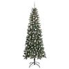vidaXL Kunstig juletre med 300 LED gr&oslash;nn 240 cm PVC og plast og st&aring;l