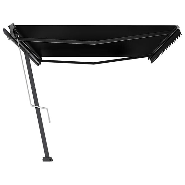vidaXL Frittst&aring;ende automatisk markise 500x350 cm antrasitt