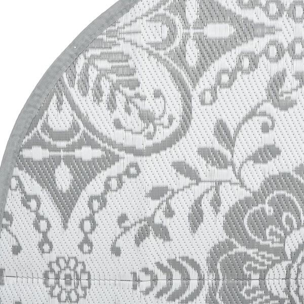 vidaXL Uteteppe ARAKIL lysegrå Ø120 cm PP