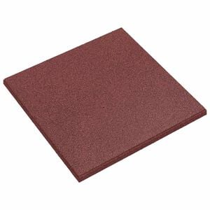 vidaXL Fallbeskyttelsesfliser 24 stk. R&oslash;d 50 x 50 cm Gummi