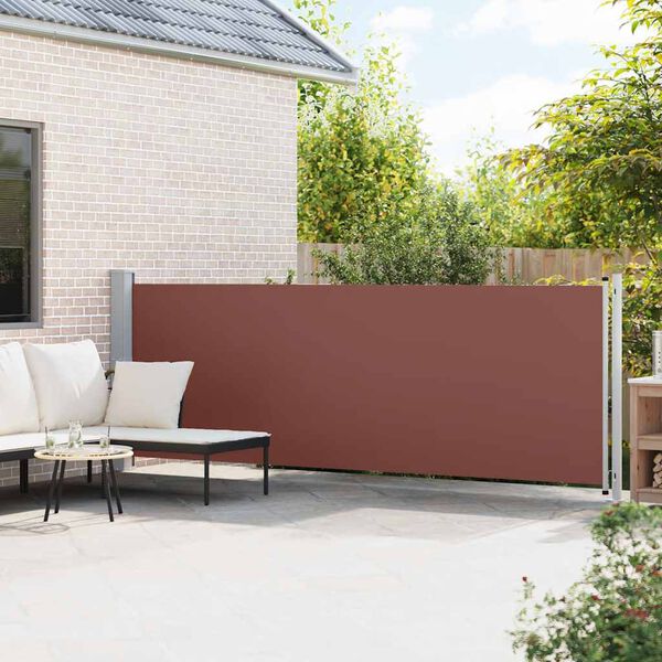 vidaXL Uttrekkbar sidemarkise 140x600 cm brun
