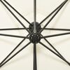 vidaXL Hengende hageparasoll med stang og LED-lys 300 cm sand