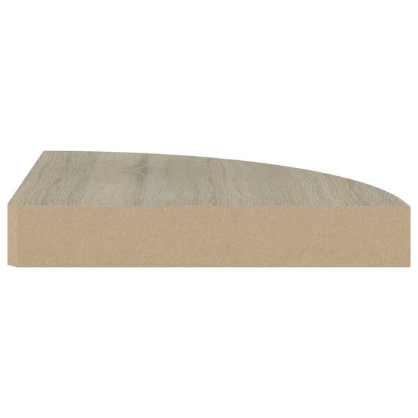 vidaXL Flytende vegghylle eik 25x25x3,8 cm MDF