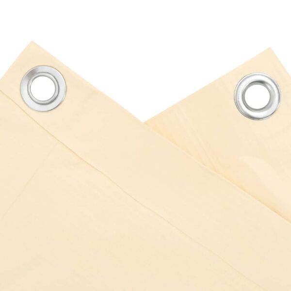 vidaXL Balkongskjerm kremhvit 600x75 cm PVC