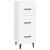 vidaXL Skjenk hvit 34,5x34x90 cm konstruert tre