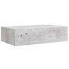 vidaXL Veggmonterte skuffehyller 2 stk betonggrå 40x23,5x10 cm MDF