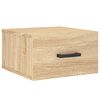 vidaXL Veggmontert nattbord sonoma eik 35x35x20 cm