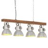 vidaXL Industriell taklampe s&oslash;lv E27 mangotre