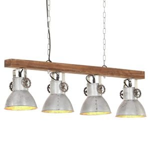 vidaXL Industriell taklampe s&oslash;lv E27 mangotre