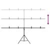 vidaXL Bakgrunnsstativ T-form svart 201x60x(70-200) cm