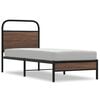 vidaXL Sengeramme uten madrass brun eik 75x190 cm konstruert tre