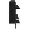vidaXL Vegghyllesett 4 pcs Svart Eik 65 x 25 x 30 cm Konstruert tre