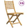 vidaXL Klappstoler 6 stk 43x54x88 cm bambus