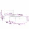 vidaXL Sengestamme med hodegjerde Vokset Brun 75 x 190 cm Massiv furu