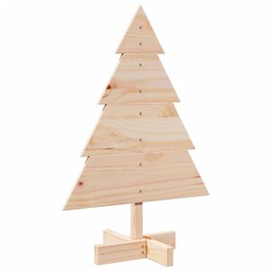 vidaXL Juletre av tre til pynt 70 cm heltre