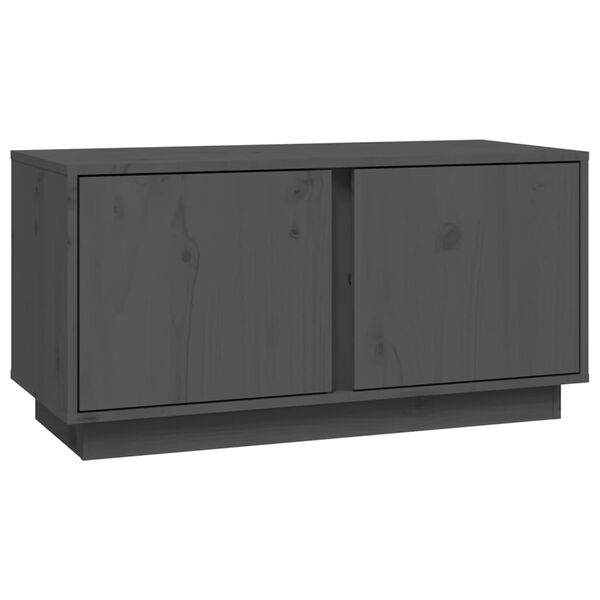 vidaXL TV-benk grå 80x35x40,5 cm heltre furu