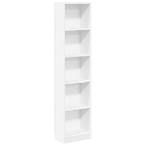 vidaXL Bokhylle hvit 40x24x176 cm konstruert tre