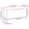 vidaXL Lagringsboks Hvit og honningbrun 90 x 40 x 45 cm Massiv furu