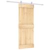 vidaXL Skyved&oslash;r Naturlig og Hvit 80 x 210 cm Massiv Furu Tre