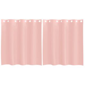 vidaXL Voilegardiner med grommets 2 stk rosa 140x140 cm