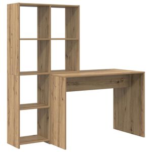 vidaXL Skrivebord Artisan Eik 138,5 x 55 x 143 cm Konstruert tre