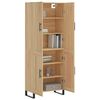 vidaXL Highboard sonoma eik 69,5x34x180 cm konstruert tre