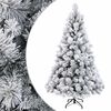 vidaXL Kunstig sammensatt juletre 180 cm PVC og metall Gr&oslash;nn og hvit