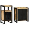 vidaXL Baderomsinnredningssett 2 stk. Brun og svart 55 x 35 x 60 cm