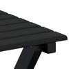 vidaXL Sammenleggbart sidebord svart heltre poppeltre