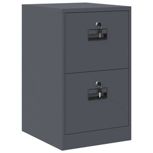 vidaXL Arkivskap med l&aring;s Antrasitt 44 x 50 x 74,5 cm Kaldvalsget St&aring;l