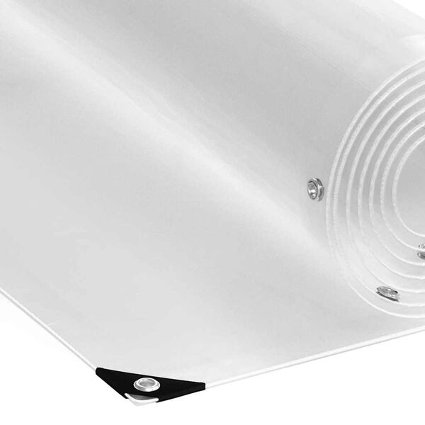 vidaXL Klar presenning med maljer 1x3 m PVC