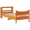 vidaXL Sengeramme med hodegavl voksbrun 90x200 cm heltre furu