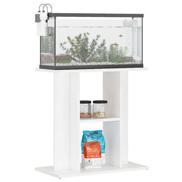 vidaXL Akvariumstativ hvit 60x30x60 cm konstruert tre