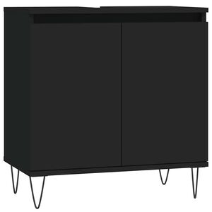 vidaXL Servantskap svart 58x33x60 cm konstruert tre