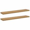 vidaXL Vegghylle 2 stk. Brun 120 x 23,5 x 3,8 cm Konstruert tre