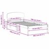 vidaXL Sengestamme med hodegjerde Naturlig 75 x 190 cm Massiv furu