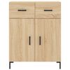 vidaXL Highboard sonoma eik 69,5x34x180 cm konstruert tre