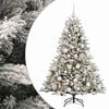 vidaXL Kunstig juletre med julekuler 120 cm 150 LED-lys Varmhvit