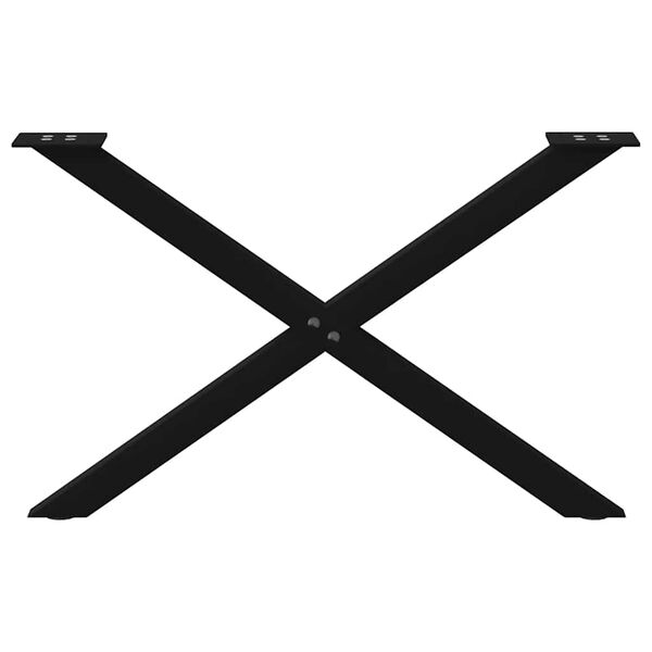 vidaXL Salongbordben X-formet 2 stk svart 70 x (42-43) cm st&aring;l