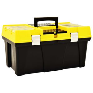 vidaXL Verkt&oslash;ykasse plast 595x337x316 mm gul
