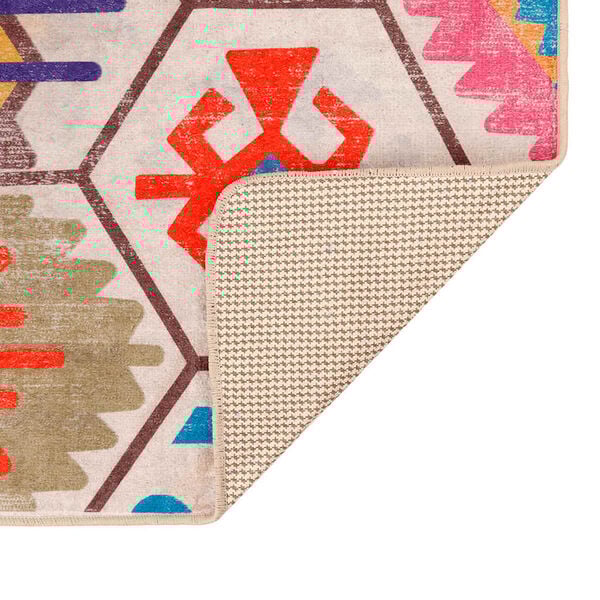 vidaXL Teppe vaskbart flerfarget 80x150 cm