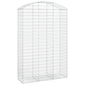 vidaXL Gabionkurv buet 150x50x220/240 cm galvanisert jern
