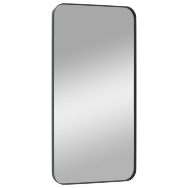vidaXL Veggmontert speil svart 40x80 cm rektangul&aelig;r