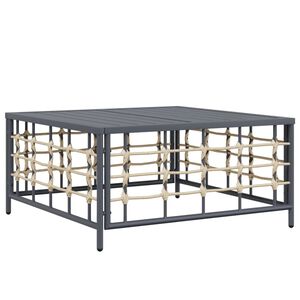 vidaXL Hagebord antrasitt 70x70x34 cm polyrotting