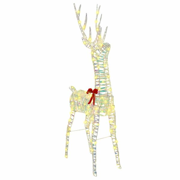 vidaXL 3D reinsdyr med 140 LED Varmhvit 128 cm PET