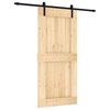 vidaXL Skyved&oslash;r Naturlig og svart 95 x 210 cm Massiv Furu Tre