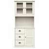 vidaXL Highboard VIGO hvit 78x40x175 cm heltre furu