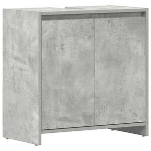vidaXL Baderomsskap betonggr&aring; 60x33x61 cm konstruert tre