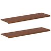 vidaXL Vinduplanker 2 stk. M&oslash;rk brun 140 x 40 x 2 cm Massivt Eiketre