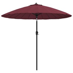 vidaXL Parasoll med aluminiumsstang 250 cm vinr&oslash;d